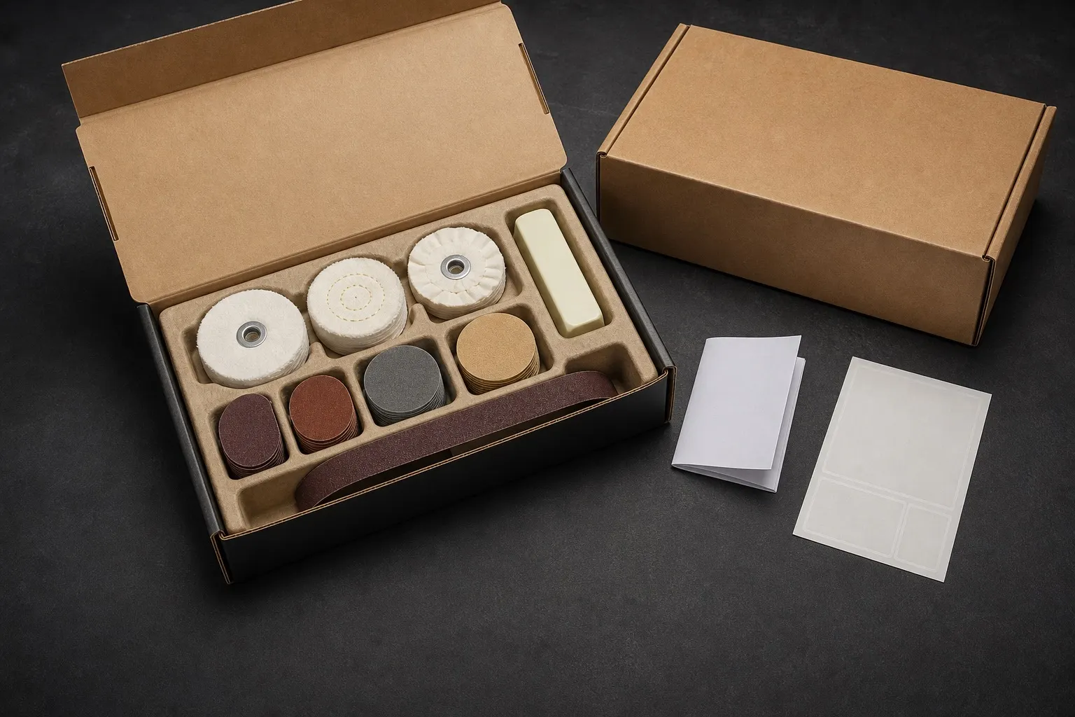AI-generated unbranded private-label abrasive packaging concept